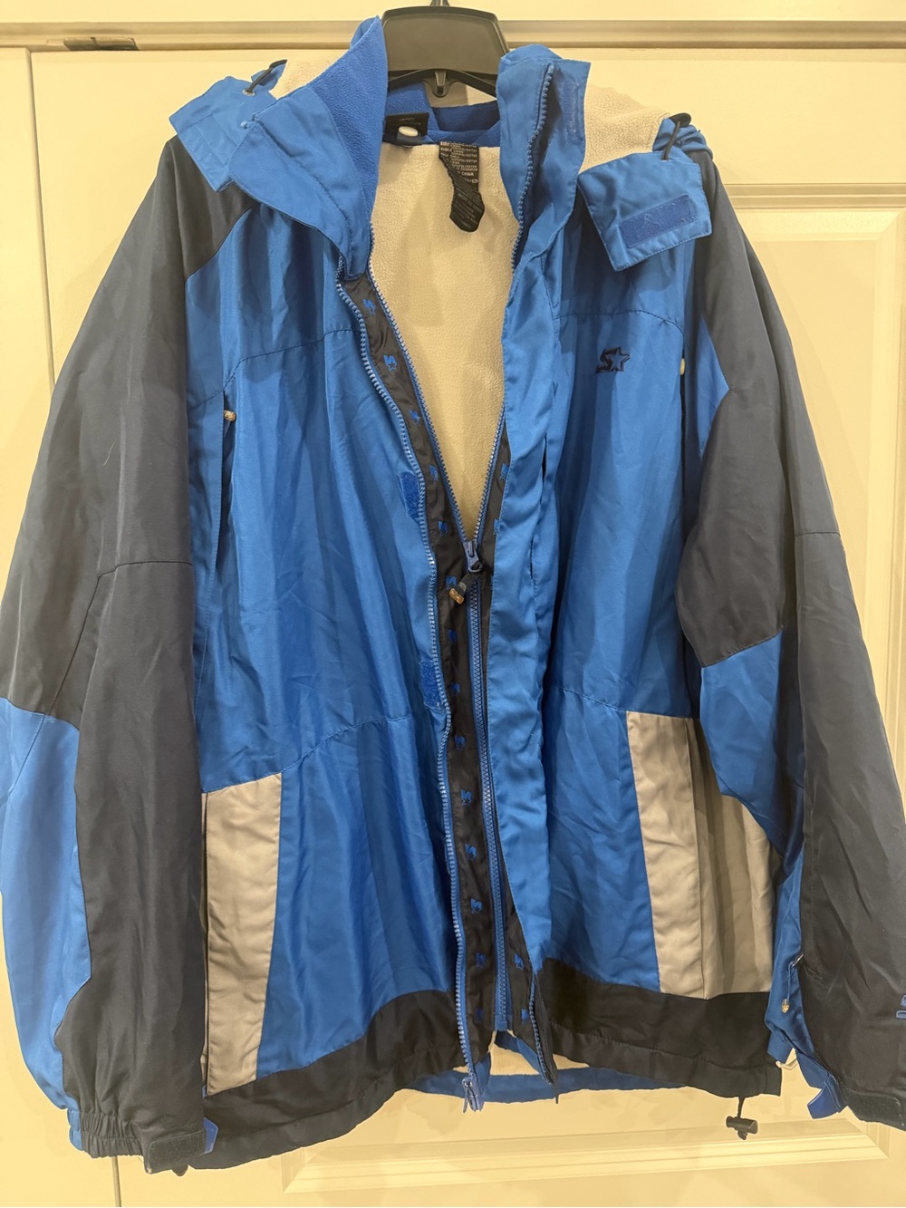 Starter Vintage Starter 3 in 1 Jacket Coat Men’s Blue Winter Ski Snow Removable